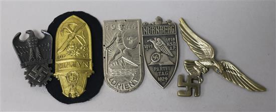 A collection of German shields and eagle